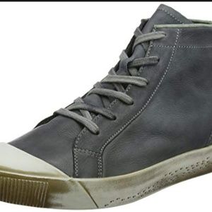 Black Leather Sneaker Hi-Top 38 (US7.5-8)